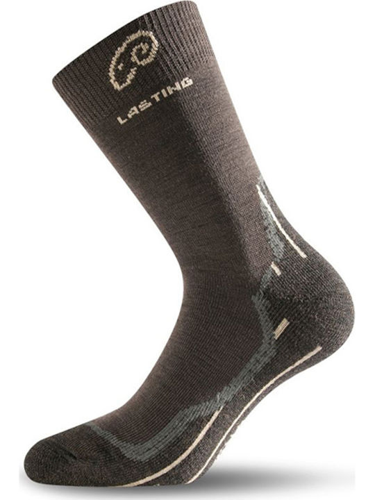 Lasting WHI 721 Merino Trekking Ανδρικές Ισοθερμικές Κάλτσες Καφέ