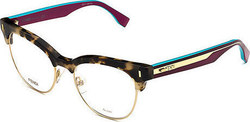 Fendi FF 0163 VHB Eyeglass Frame Butterfly Brown Tortoise