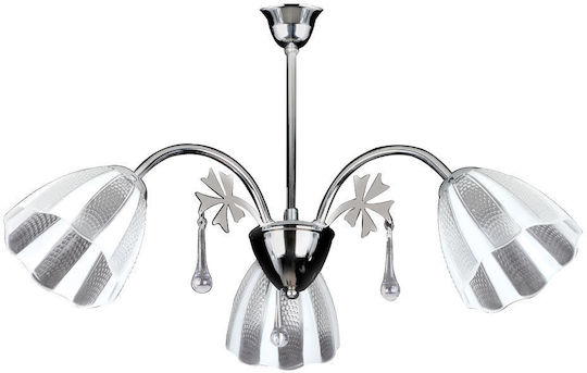 ARlight TB 194-3 Pendant Light Silver with Crystals for Socket E27 60x43x43cm