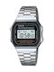Casio Vintage Iconic Digital Men's Watch 36.3mm Battery with Silver Metal Bracelet