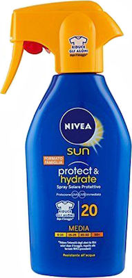 Nivea Sun Moisturising Trigger Водоустойчива Слънцезащитна Лосион за тяло SPF20 в Спрей 300мл