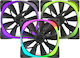 NZXT Aer RGB140 Triple Pack Case Fan (1500rpm / 91.19cfm) με Σύνδεση 4-Pin PWM