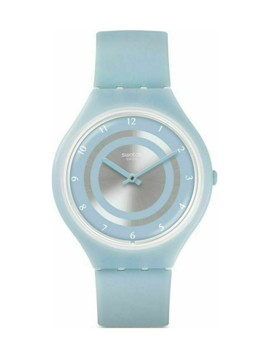Swatch Skinciel Uhr mit Blau Kautschukarmband
