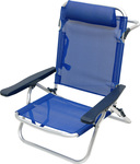 Campus 141-1957 Small Chair Beach Aluminium with High Back Blue Waterproof 141-1957-1