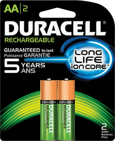Duracell Wiederaufladbare Batterien AA Ni-MH 2500mAh 1.2V 2Stück