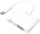 LogiLink Converter USB-C male to USB-C / VGA female White 1pcs UA0259