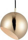 Aca Pendant Light Single-Light Ball for Socket E27 Beige