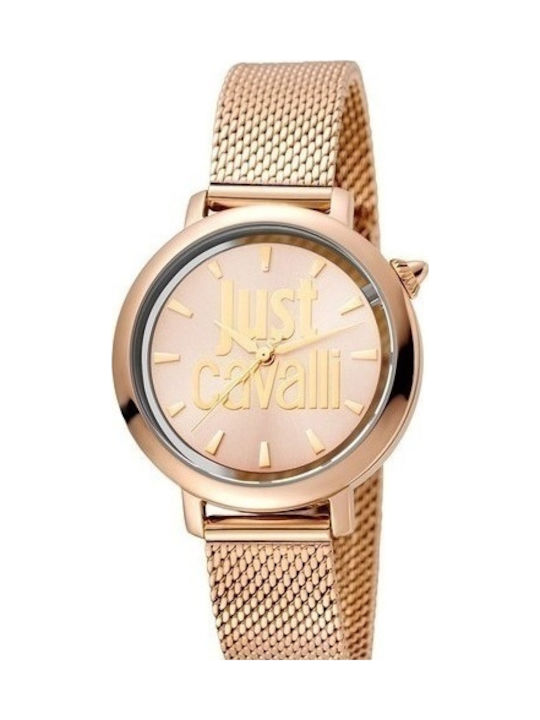 Just Cavalli Ceas cu Rose Gold Brățară Metalică JC1L007M0075