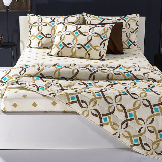 SB Home Catalina Подредба Чаршафи Единични 160x270см Бежови 3 Бройки