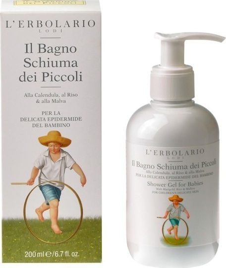 L' Erbolario Organic Kids Bubble Bath Bagnoschiuma Schiuma with Calendula in Gel Form 200ml