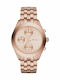 Marc Jacobs Women's Watch Chronograph with Pink Gold Metal Bracelet