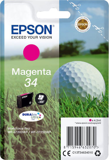 Epson 34 Original InkJet Printer Ink Magenta (C13T34634010)