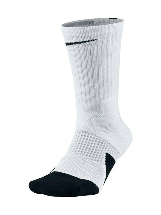 Nike Dry Elite Μπασκετικές Κάλτσες Λευκές 1 Ζεύγος