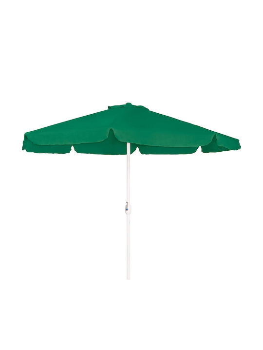 Ομπρέλα Δαπέδου Στρογγυλή Μεταλλική Πράσινη με Βολάν Φ3m