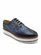 8343 Women's Flatform Oxfords Blue