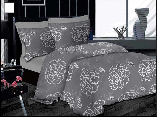 Le Blanc Night Lotus Σετ Σεντόνια Μονά 170x245εκ. Grey (3τμχ)