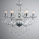 Aca Chandelier Candlestick 6xE14 Transparent SF64026T