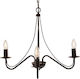 Aca Chandelier Candlestick 3xE14 Brown DLA0013