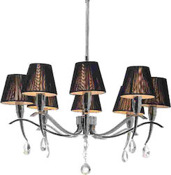 Aca Chandelier Lampshade 8xE14 Silver 64cm WA1198