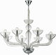 Ideal Lux Πολυέλαιος 8xE14 Ø88cm με Κεράκια Διάφανος 044255