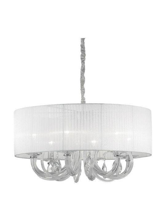 Ideal Lux Chandelier Lampshade 6xE14 White 69cm 035826