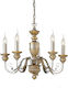 Ideal Lux Chandelier Candlestick 5xE14 Gold 55cm 020822