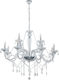 Eglo Basilano Candelabru 12xE14 Ø100cm cu Lumânări Transparent 39102