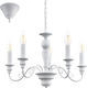 Eglo Caposile Chandelier 5xE14 Ø54.5cm with Candlesticks White 49851