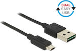 DeLock Regulär USB 2.0 auf Micro-USB-Kabel Schwarz 2m (83850) 1Stück