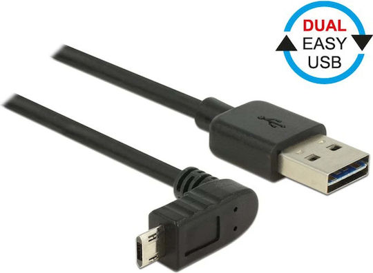 DeLock Regular USB 2.0 to Micro USB Cable Black 3m 83857 1 Piece