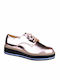 Anda Bronze Γυναικεία Flatform Oxfords σε Ροζ Χρώμα