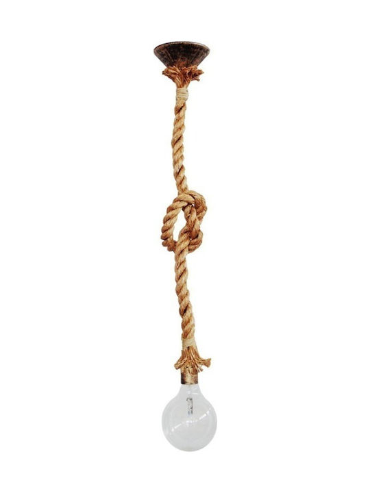 Heronia E/27k rope 1/l Pendant Lamp with Rope E27 Bronze