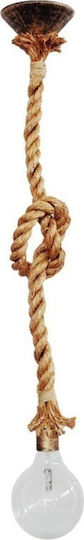 Heronia E/27k rope 1/l Pendant Light Bronze with Rope for Socket E27 18cm