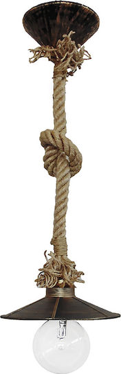 Heronia Lp-150k rope 1/l Lustră Suspendată Bronz 24x60cm. Heronia Lp-150k rope 1/l Lustră Suspendată Bronz 24x60cm.