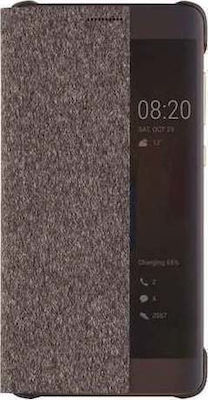 Huawei Smart View Synthetic Leather Book Durable Brown (Huawei P10)