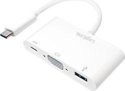 LogiLink UA0260 USB-C Männlich Zu USB-A / USB-C / VGA Weiblich