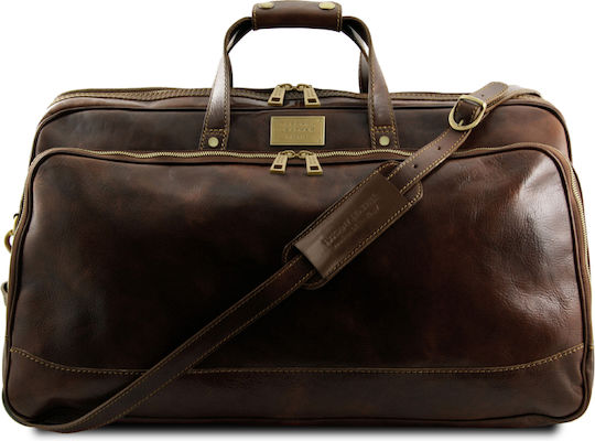 Tuscany Leather Bora Bora Sack Voyage Dark Brown made of Leather L60xW30xH32cm
