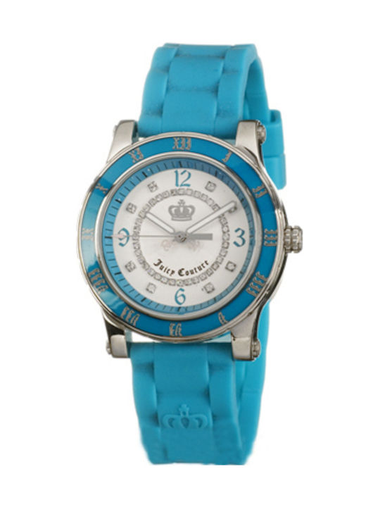 Juicy Couture Blue Rubber Strap Uhr mit Blau Kautschukarmband