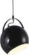 Aca Μοντέρνο Κρεμαστό Φωτιστικό Μονόφωτο Μπάλα με Ντουί E27 σε Μαύρο Χρώμα