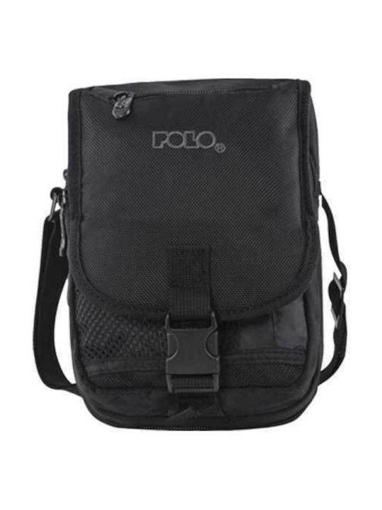 Polo Vertical-M Ανδρική Τσάντα Ώμου / Χιαστί σε Μαύρο χρώμα