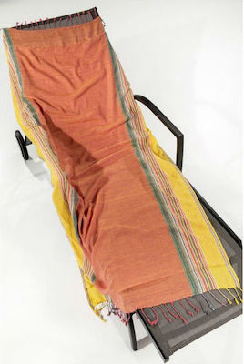 Nima Mahabali Πετσέτα Θαλάσσης Παρεό Πορτοκαλί 175x95εκ.