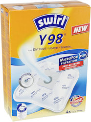 Swirl Y98 Vacuum Cleaner Bags 4pcs Compatible with Vacuum Cleaner Hoover / Severin / Dirt Devil Swirl Y98 Vacuum Cleaner Bags 4pcs Compatible with Vacuum Cleaner Hoover / Severin / Dirt Devil