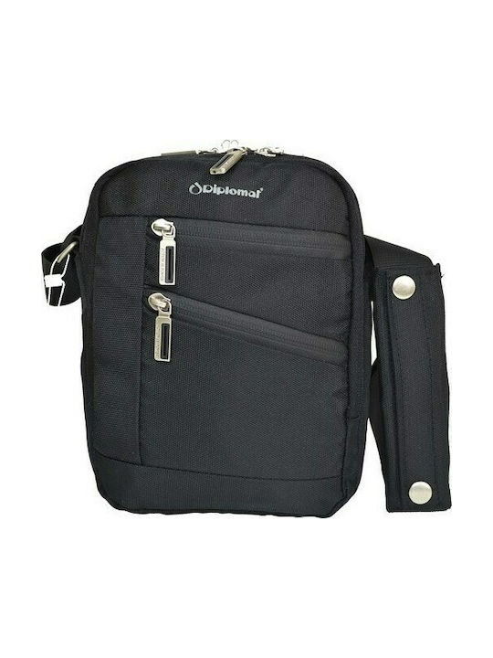 Diplomat LC643 Ανδρική Τσάντα Ώμου / Χιαστί σε Μαύρο χρώμα