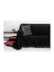 Anna Riska 1300 Chenille Armchair Throw 150x180cm Black