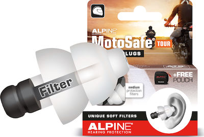 Alpine Motosafe Tour Ωτοασπίδες 2τμχ σε Μαύρο Χρώμα 111.23.110