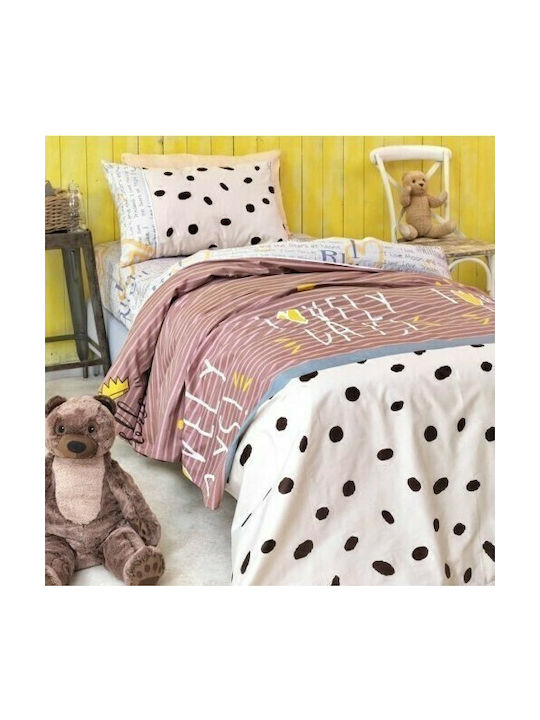 Palamaiki Set Kids Quilt Semi Double with Pillowcase White 260x170cm