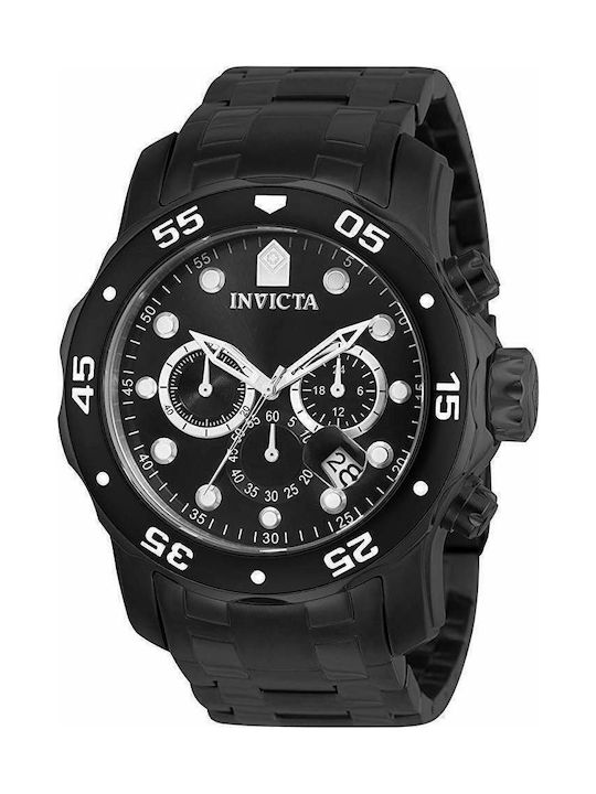 Invicta Pro Diver Ανδρικό Ρολόι 48mm Χρονογράφος Μπαταρίας με