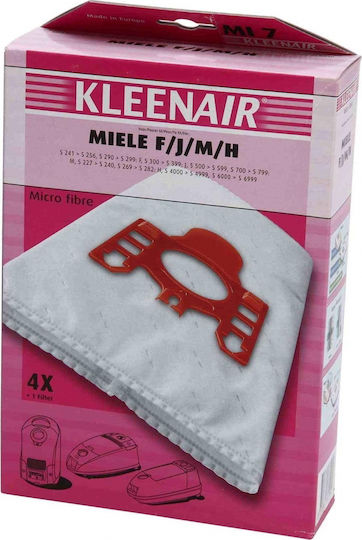 Kleenair MI7 Vacuum Cleaner Bags 4pcs Compatible with Miele / Hoover Vacuum Cleaners