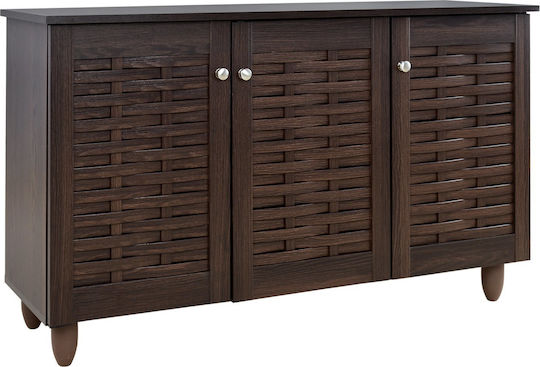 Ξύλινη Iggy με 3 Ράφια Wenge 114x34x68cm HM2211.01