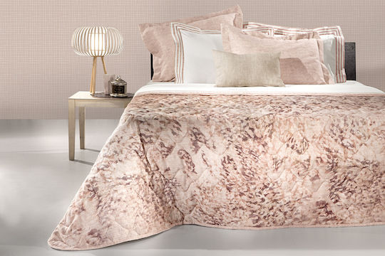 Guy Laroche Tropical Coverlet Queen Size Microfiber Coral 240x250cm